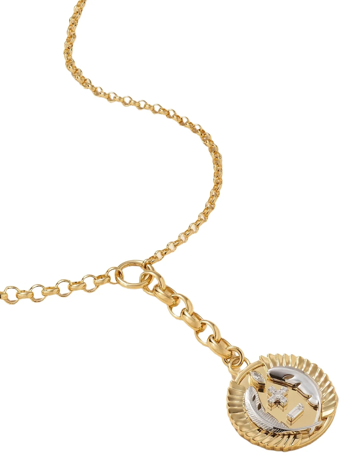 Vivacity 18-karat Yellow And White Gold Diamond Necklace