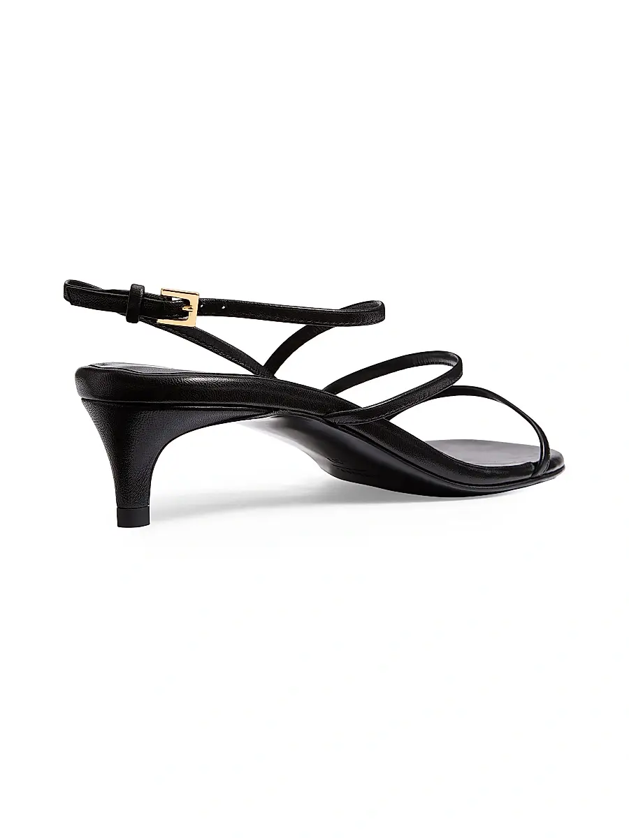 Khaite Women's Loop Strappy Leather Sandals - Black | Thumbnail 3 Khaite Women's Loop Strappy Leather Sandals - Black | Thumbnail 3