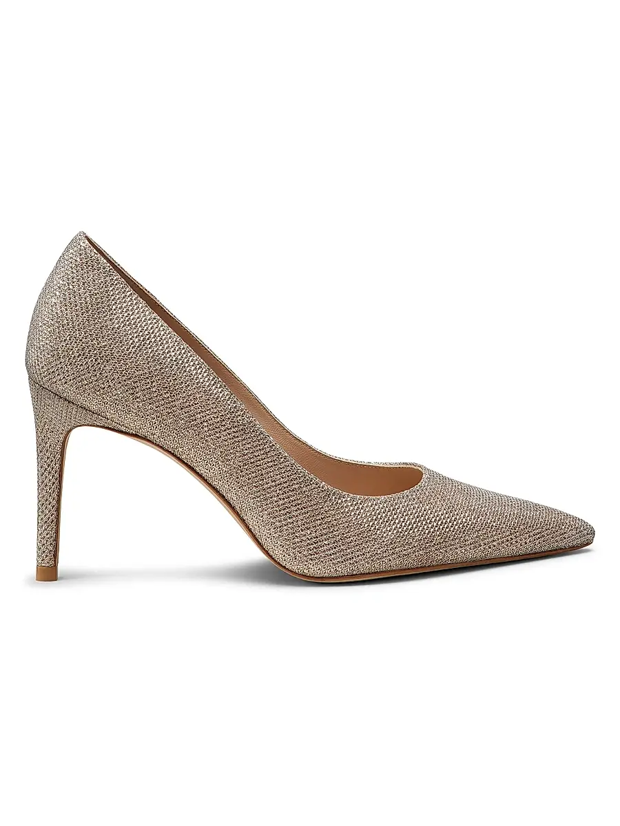Stuart Weitzman Women's Stuart Power 85MM Point-Toe Pumps - Poudre | Image 1 Stuart Weitzman Women's Stuart Power 85MM Point-Toe Pumps - Poudre | Image 1