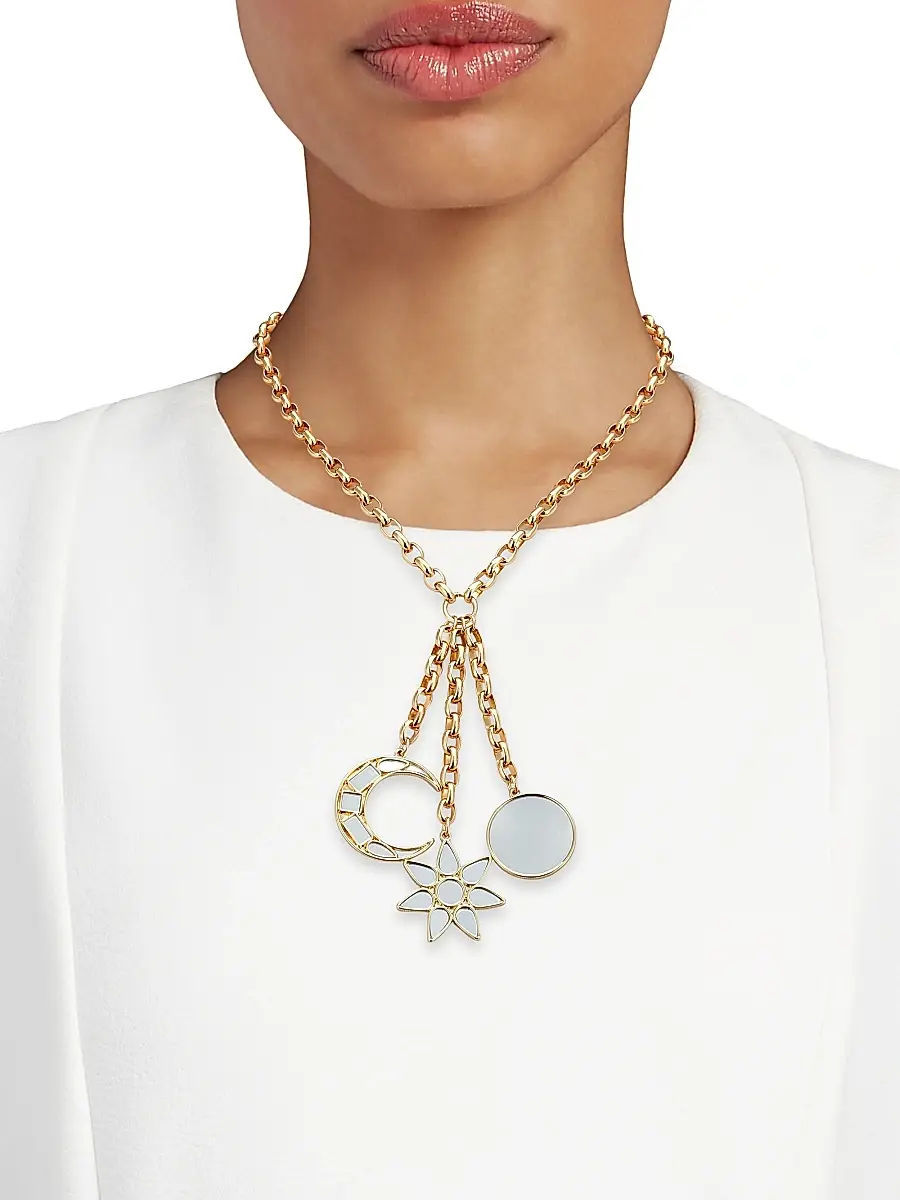 Ramy Brook Women's Starry Night Aurelius Goldtone & Glass Pendant Necklace | Thumbnail 2