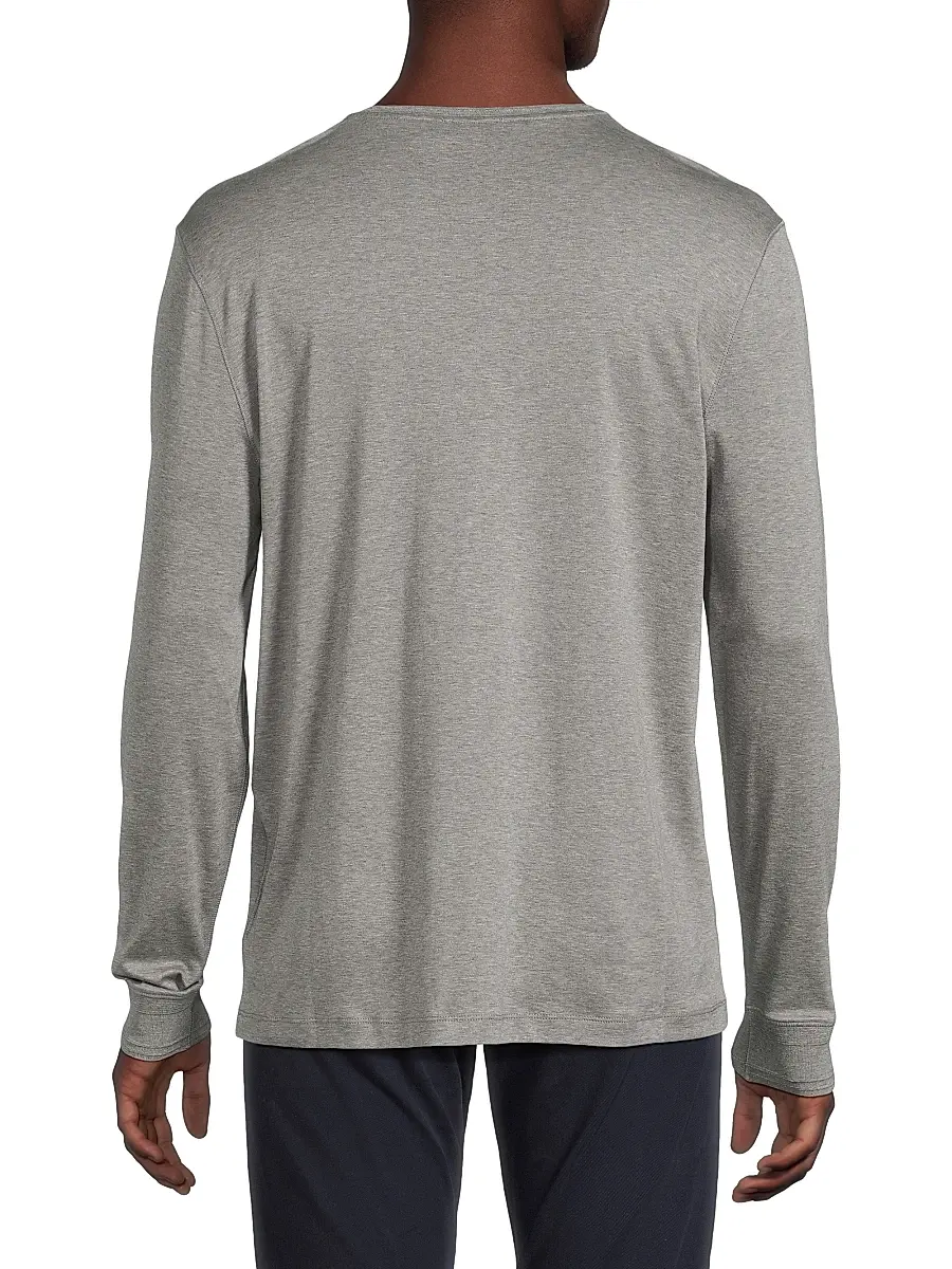 Ralph Lauren Purple Label Men's Interlock Henley Shirt | Thumbnail 5 Ralph Lauren Purple Label Men's Interlock Henley Shirt | Thumbnail 5