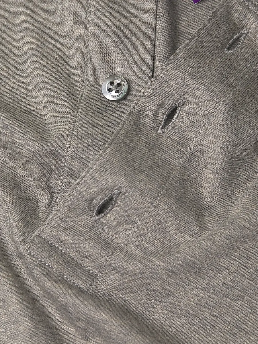 Ralph Lauren Purple Label Men's Interlock Henley Shirt | Thumbnail 6 Ralph Lauren Purple Label Men's Interlock Henley Shirt | Thumbnail 6