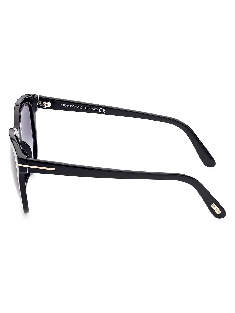 TOM FORD Women's Olivia 54MM Round Sunglasses - Black | Thumbnail 4 TOM FORD Women's Olivia 54MM Round Sunglasses - Black | Thumbnail 4