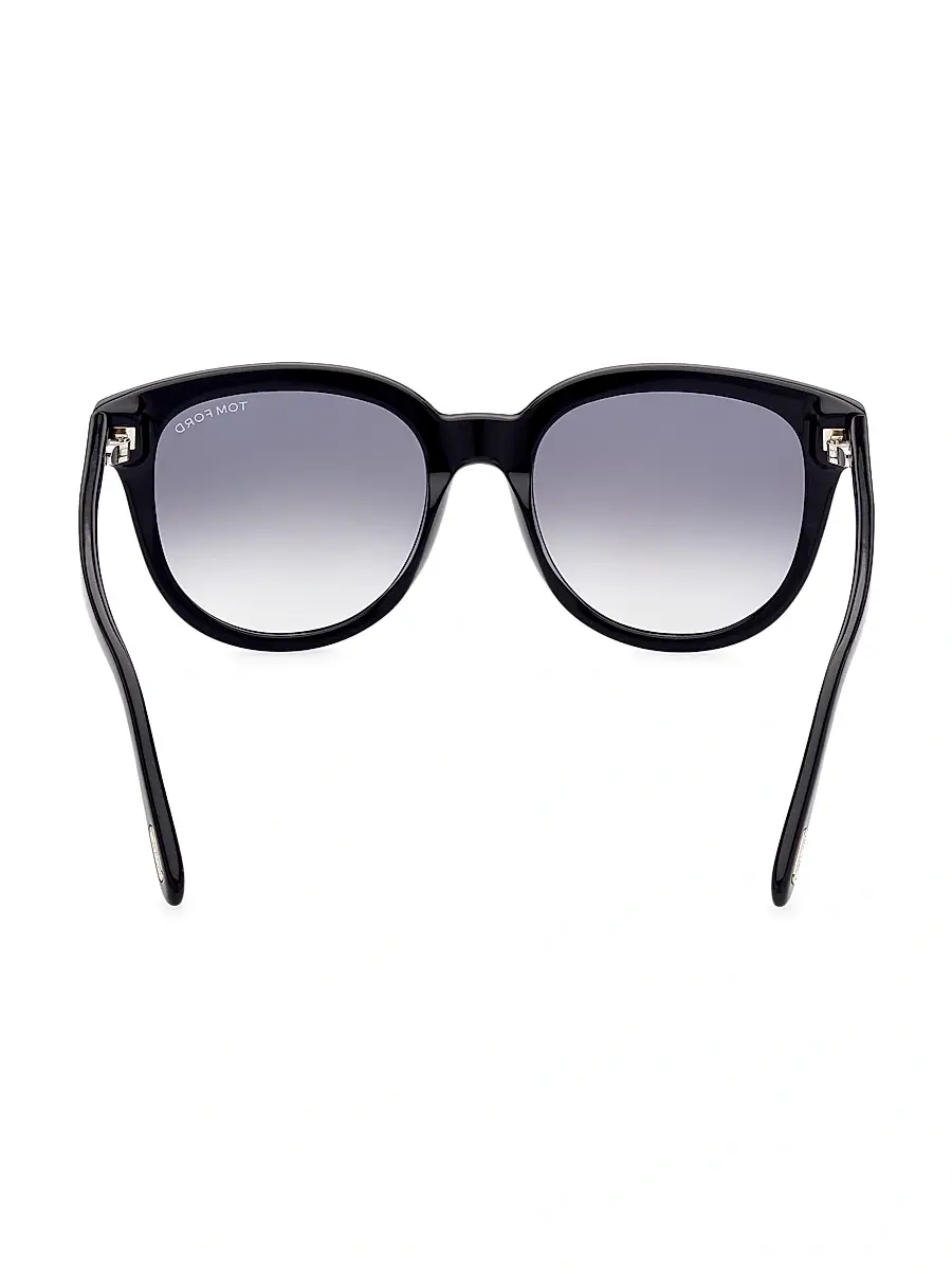 TOM FORD Women's Olivia 54MM Round Sunglasses - Black | Thumbnail 5 TOM FORD Women's Olivia 54MM Round Sunglasses - Black | Thumbnail 5