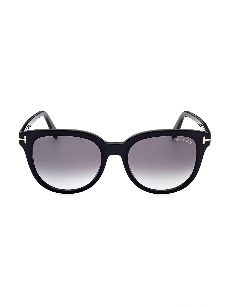 TOM FORD Women's Olivia 54MM Round Sunglasses - Black | Image 1 TOM FORD Women's Olivia 54MM Round Sunglasses - Black | Image 1