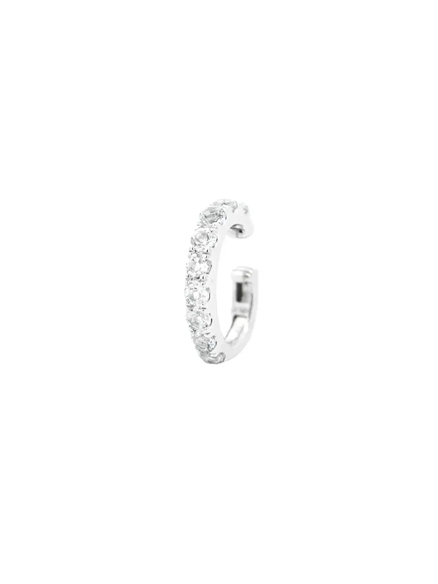 Wish Fine Jewelry 0.75ct White Sapphire 14K Gold Ear Cuff | Image 1 Wish Fine Jewelry 0.75ct White Sapphire 14K Gold Ear Cuff | Image 1