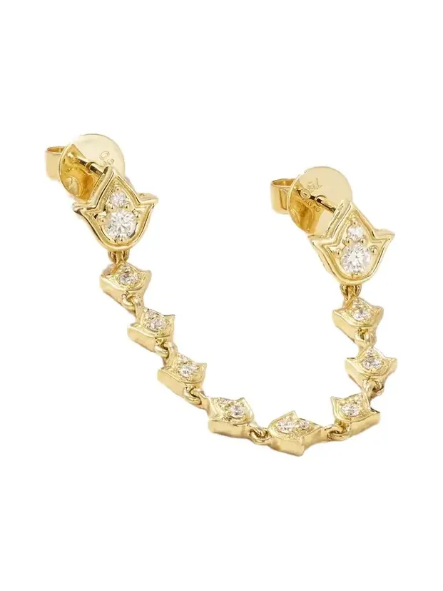 Tulip 18-karat Gold Diamond Single Earring