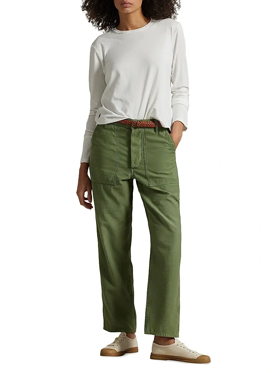 Polo Ralph Lauren Women's Ricky Sateen Straight-Leg Pants | Thumbnail 2 Polo Ralph Lauren Women's Ricky Sateen Straight-Leg Pants | Thumbnail 2