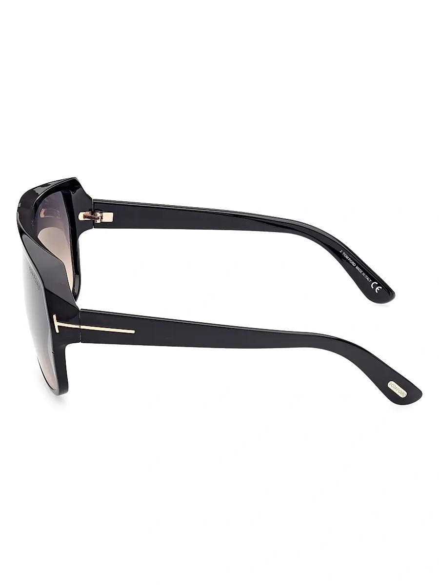 TOM FORD Men's Hawkings-02 62MM Navigator Sunglasses - Shiny Black | Thumbnail 4 TOM FORD Men's Hawkings-02 62MM Navigator Sunglasses - Shiny Black | Thumbnail 4