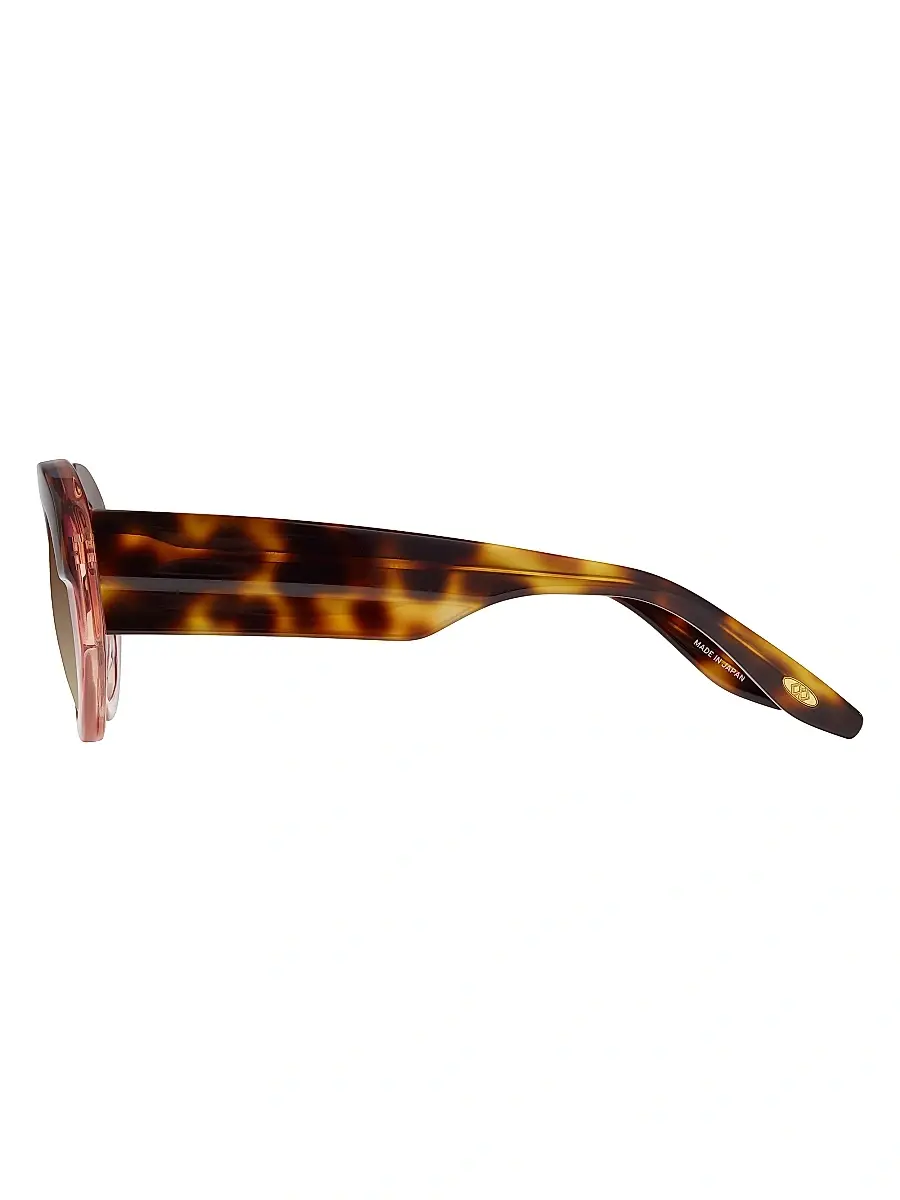 Barton Perreira Women's Sueno 51MM Rectangular Sunglasses - Gradient Brown Havana Pink | Thumbnail 4 Barton Perreira Women's Sueno 51MM Rectangular Sunglasses - Gradient Brown Havana Pink | Thumbnail 4