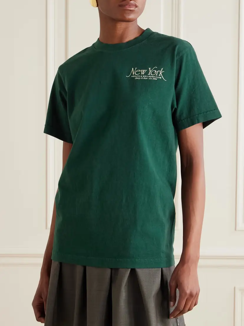 Sporty & Rich Ny 94 Printed Cotton-jersey T-shirt | Thumbnail 3 Sporty & Rich Ny 94 Printed Cotton-jersey T-shirt | Thumbnail 3