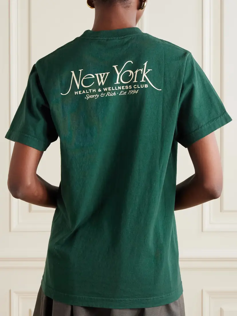Sporty & Rich Ny 94 Printed Cotton-jersey T-shirt | Thumbnail 4 Sporty & Rich Ny 94 Printed Cotton-jersey T-shirt | Thumbnail 4