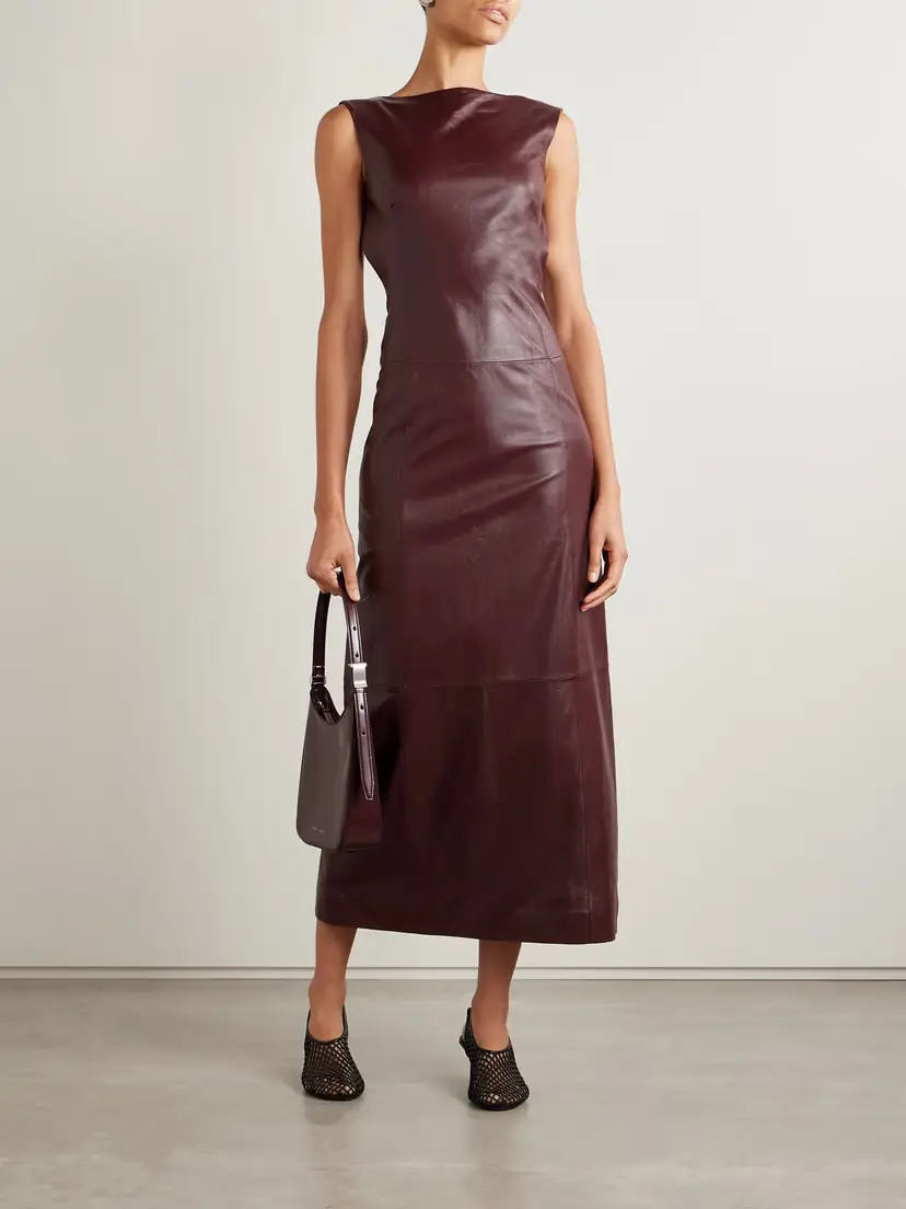 Proenza Schouler Open-back Leather Midi Dress | Thumbnail 2 Proenza Schouler Open-back Leather Midi Dress | Thumbnail 2
