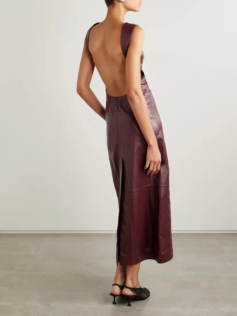 Proenza Schouler Open-back Leather Midi Dress | Thumbnail 3 Proenza Schouler Open-back Leather Midi Dress | Thumbnail 3