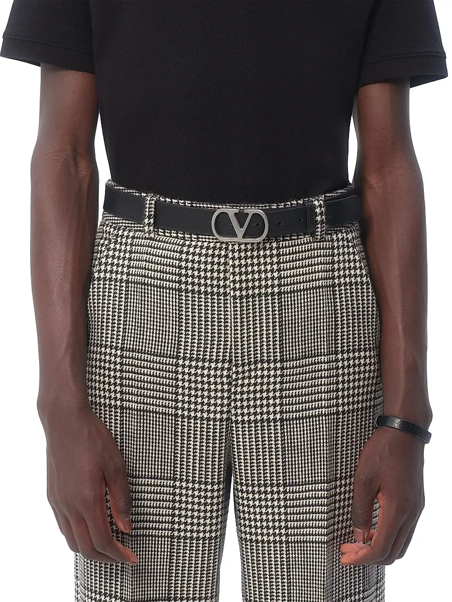Valentino Men's VLogo Signature Belt in Shiny Calfskin 30MM | Thumbnail 2 Valentino Men's VLogo Signature Belt in Shiny Calfskin 30MM | Thumbnail 2