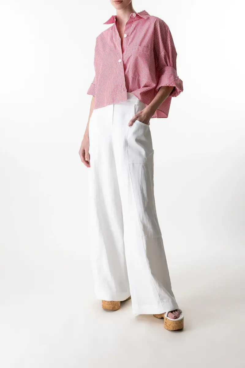 TWP Chrystie Street Pant - White | Thumbnail 4