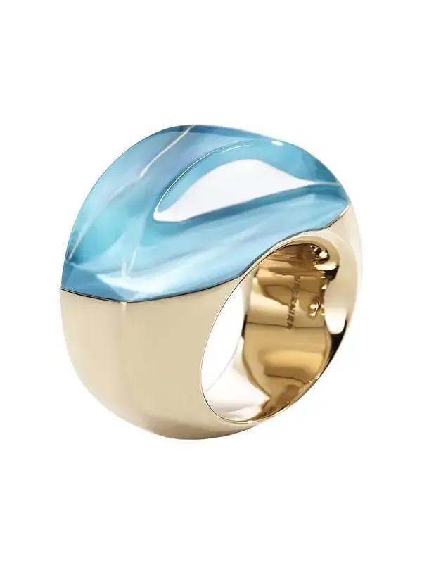 Rock Crystal Turquoise Aladino Ring Rock Crystal Turquoise Aladino Ring