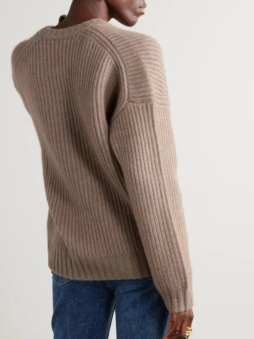 Khaite Manuela Ribbed Cashmere Sweater | Thumbnail 3 Khaite Manuela Ribbed Cashmere Sweater | Thumbnail 3
