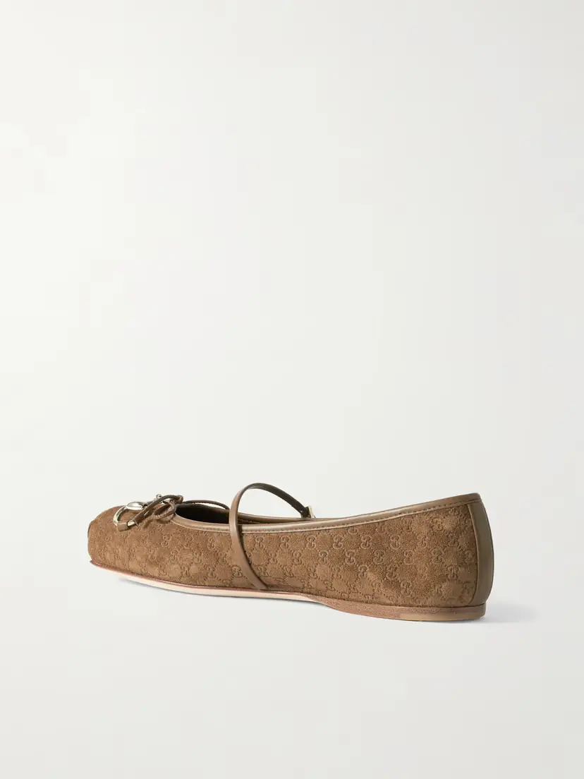 Gucci Horsebit-detailed Suede Ballet Flats | Thumbnail 3 Gucci Horsebit-detailed Suede Ballet Flats | Thumbnail 3
