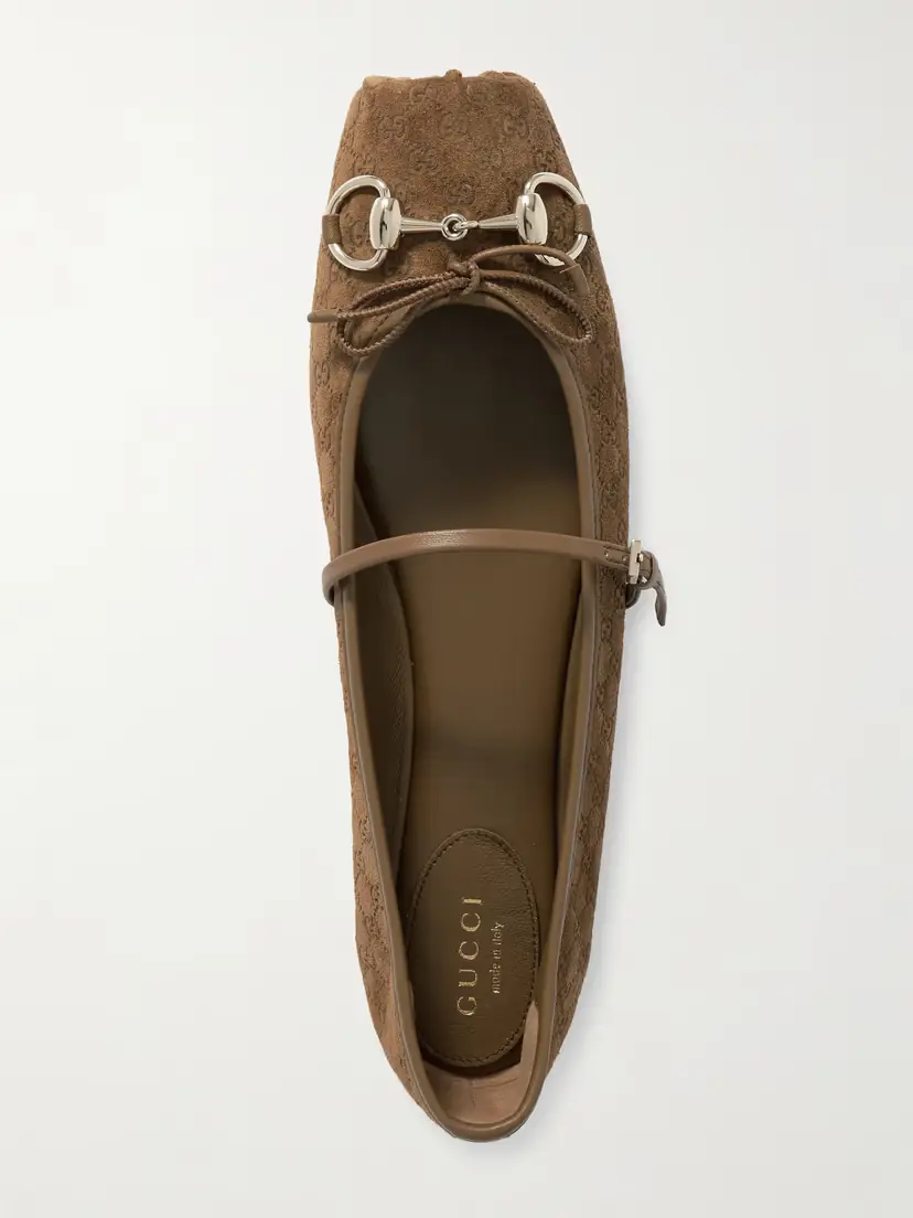 Gucci Horsebit-detailed Suede Ballet Flats | Thumbnail 5 Gucci Horsebit-detailed Suede Ballet Flats | Thumbnail 5