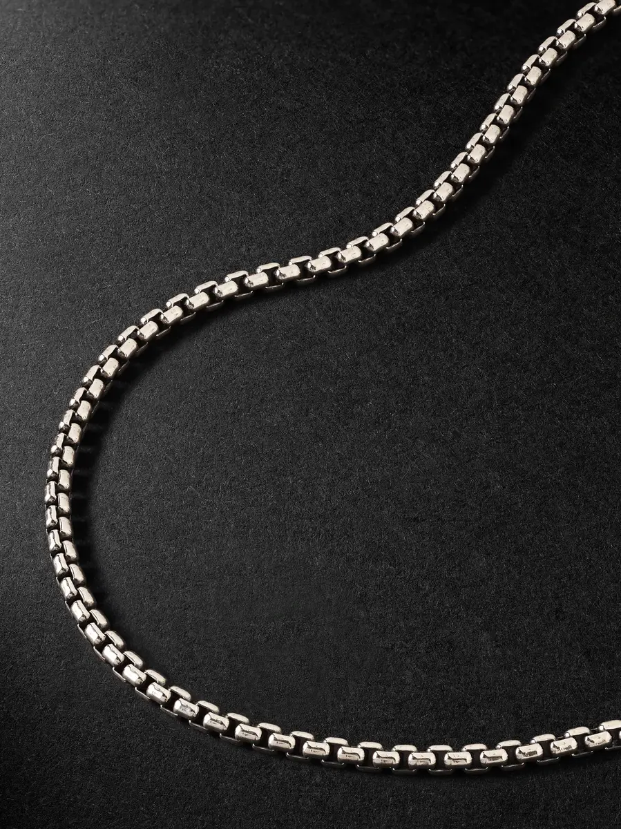 David Yurman Box Chain Silver Necklace - Men | Thumbnail 4 David Yurman Box Chain Silver Necklace - Men | Thumbnail 4