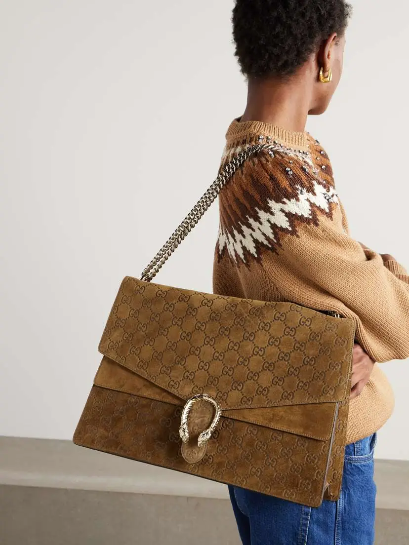 Gucci Dionysus Debossed Suede Shoulder Bag | Thumbnail 2 Gucci Dionysus Debossed Suede Shoulder Bag | Thumbnail 2