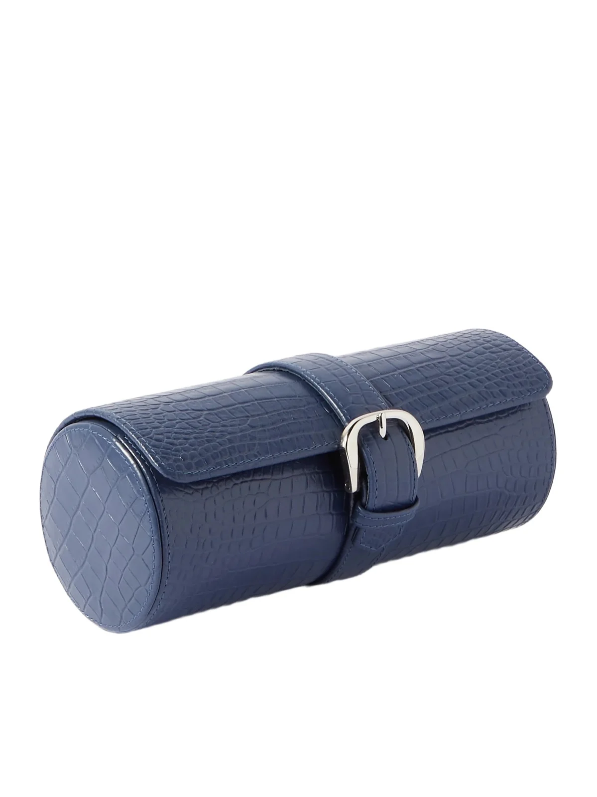 Croc-Effect Leather Watch Roll - Men Croc-Effect Leather Watch Roll - Men