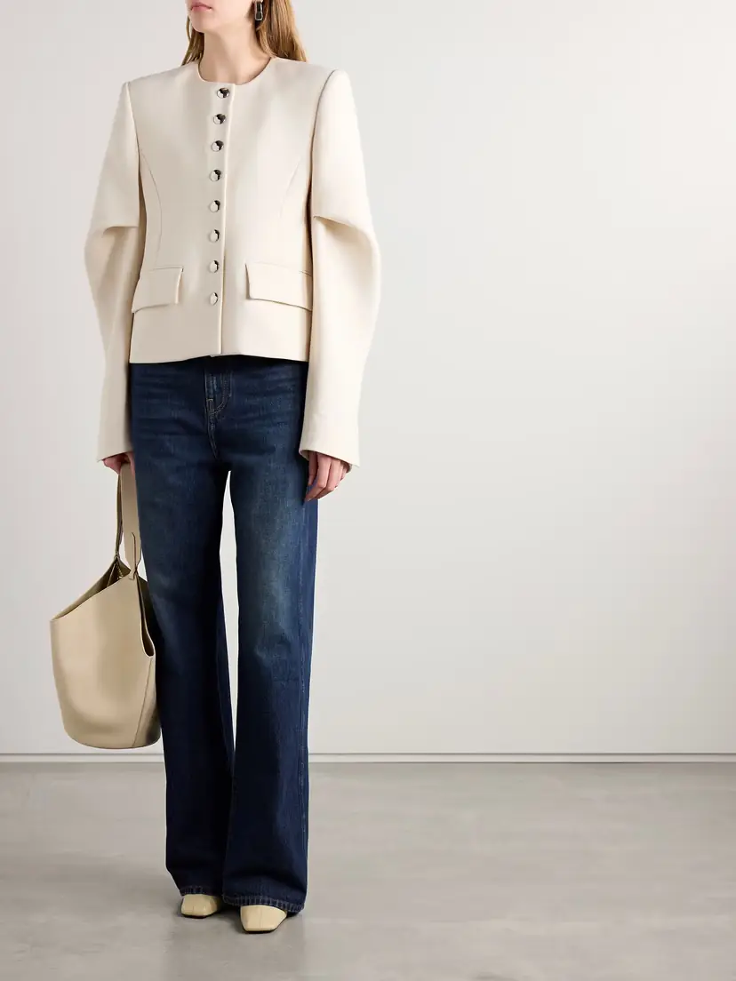 Khaite Darlman Draped Twill Blazer | Thumbnail 2 Khaite Darlman Draped Twill Blazer | Thumbnail 2