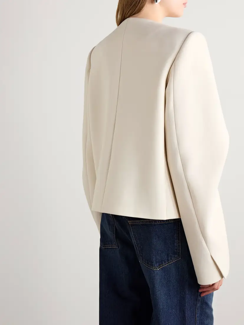 Khaite Darlman Draped Twill Blazer | Thumbnail 3 Khaite Darlman Draped Twill Blazer | Thumbnail 3