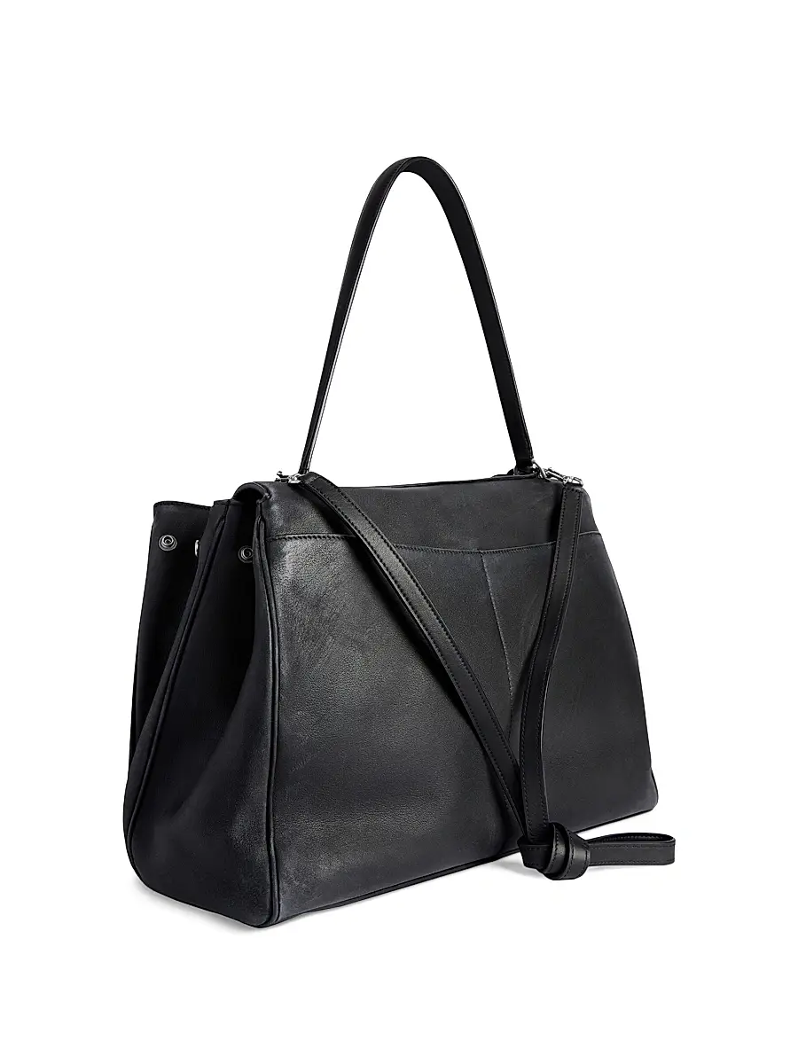 Balenciaga Women's Rodeo Used Effect Large Handbag with Charms - Black | Thumbnail 3 Balenciaga Women's Rodeo Used Effect Large Handbag with Charms - Black | Thumbnail 3