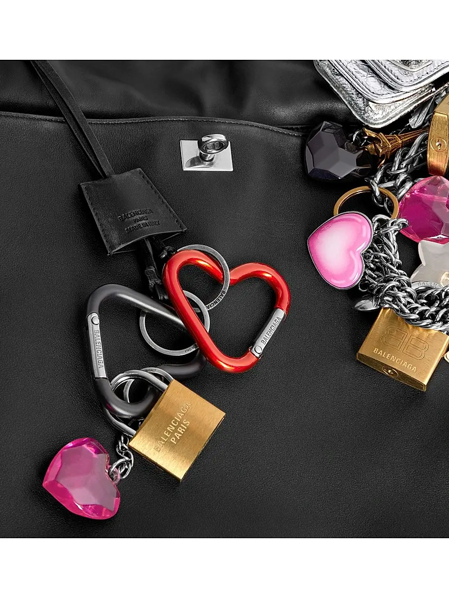 Balenciaga Women's Rodeo Used Effect Large Handbag with Charms - Black | Thumbnail 8 Balenciaga Women's Rodeo Used Effect Large Handbag with Charms - Black | Thumbnail 8