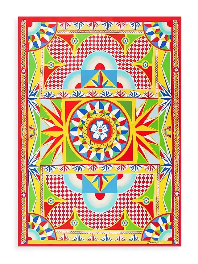 Dolce & Gabbana Carretto Silk-Wool Throw Blanket