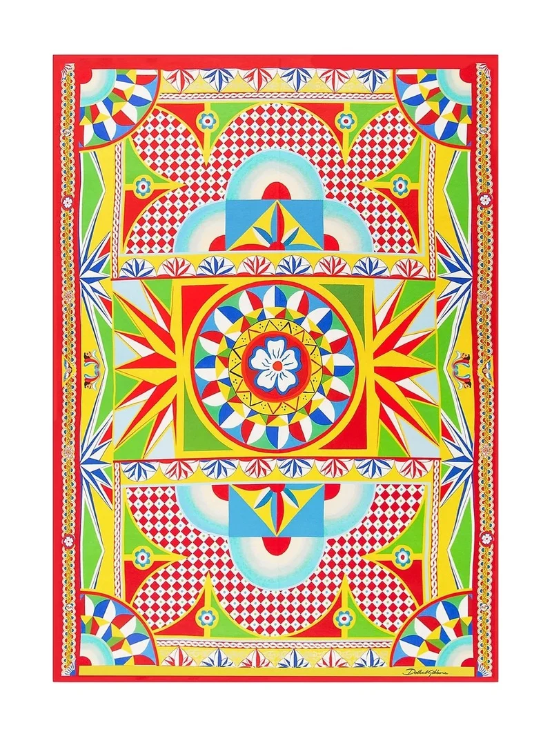 Dolce & Gabbana Carretto Silk-Wool Throw Blanket