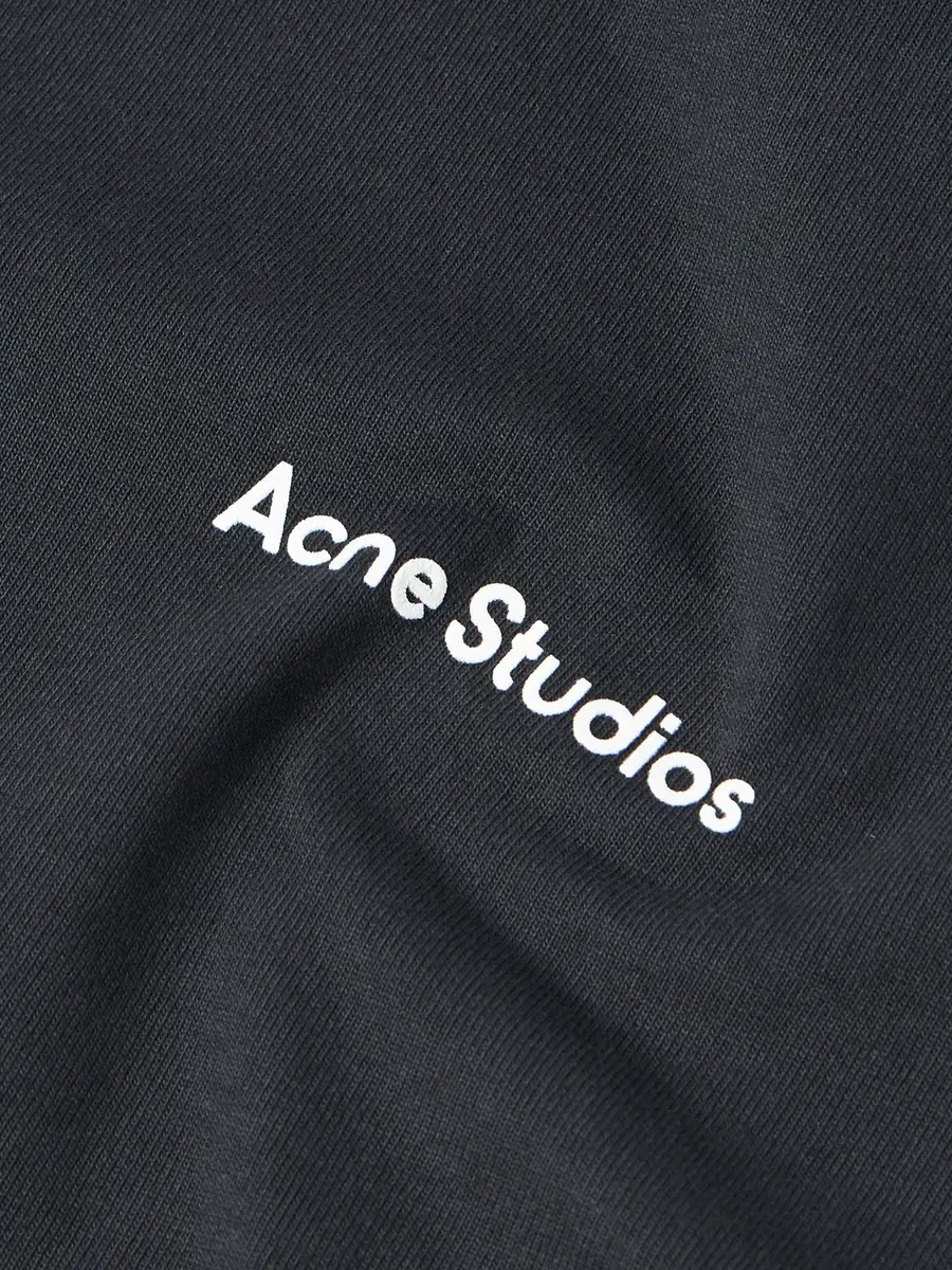 Acne Studios Exford Logo-Flocked Cotton-Jersey T-Shirt - Men | Thumbnail 5 Acne Studios Exford Logo-Flocked Cotton-Jersey T-Shirt - Men | Thumbnail 5