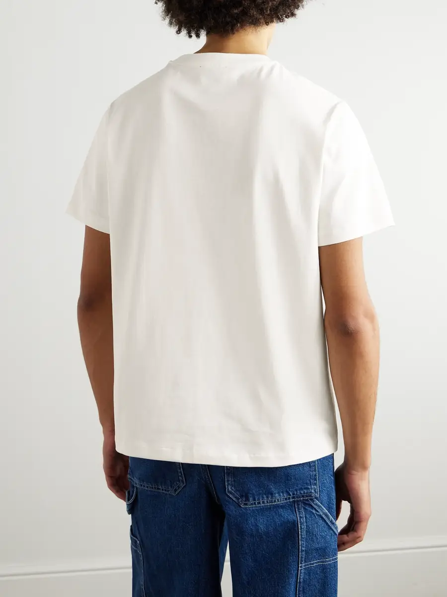 A.P.C. Logo-Embroidered Cotton-Jersey T-Shirt - Men | Thumbnail 4 A.P.C. Logo-Embroidered Cotton-Jersey T-Shirt - Men | Thumbnail 4