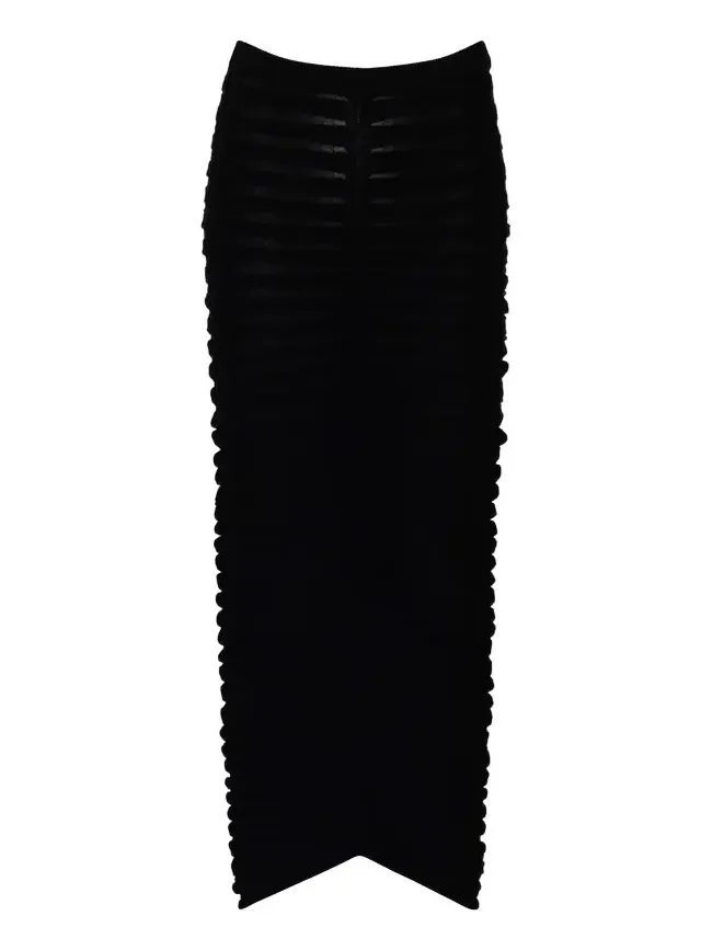 Matte Viscose Wide Ribbed Skirt Matte Viscose Wide Ribbed Skirt