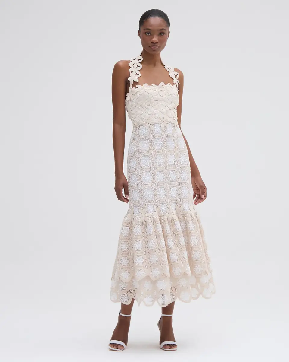 PatBo NATURAL CROCHET MIDI DRESS | Thumbnail 4 PatBo NATURAL CROCHET MIDI DRESS | Thumbnail 4