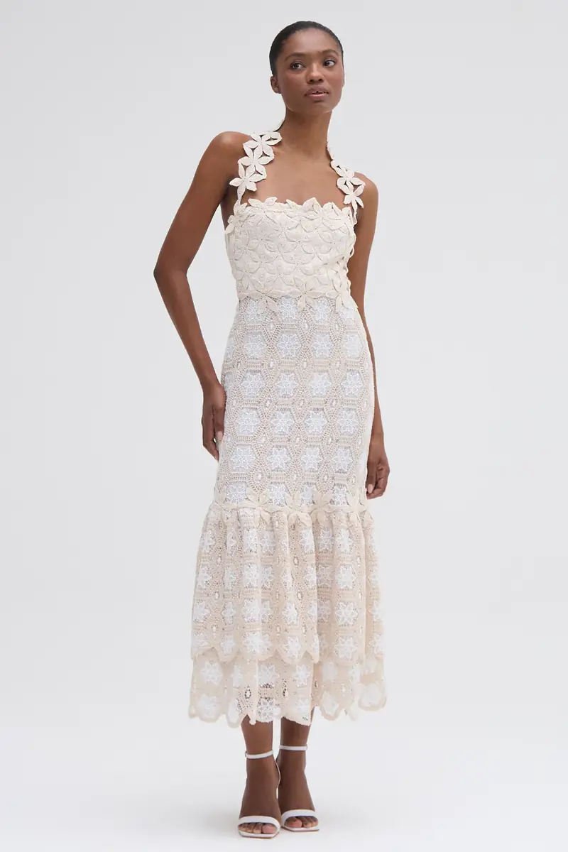PatBo NATURAL CROCHET MIDI DRESS | Thumbnail 6 PatBo NATURAL CROCHET MIDI DRESS | Thumbnail 6