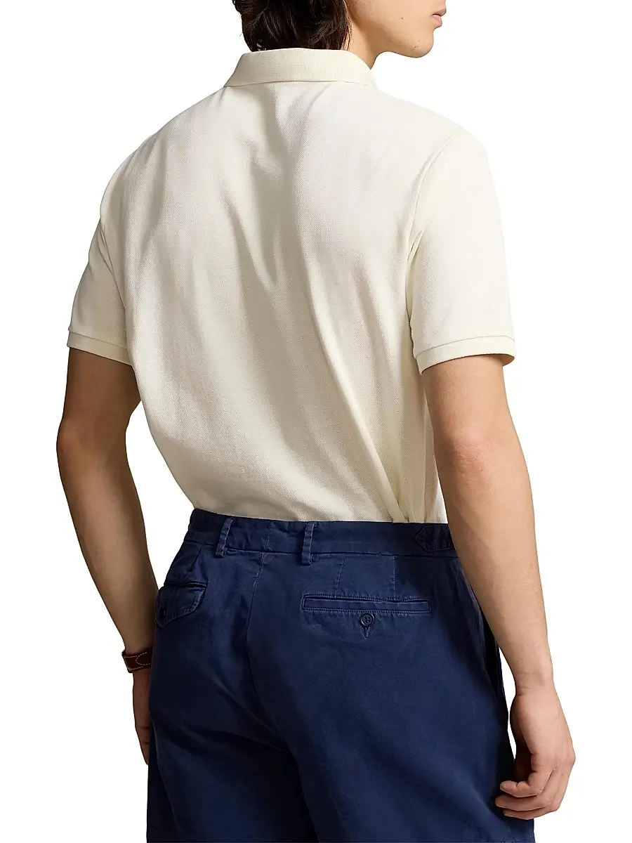 Polo Ralph Lauren Men's Logo Cotton Mesh Polo Shirt - Parchment Cream | Thumbnail 4 Polo Ralph Lauren Men's Logo Cotton Mesh Polo Shirt - Parchment Cream | Thumbnail 4