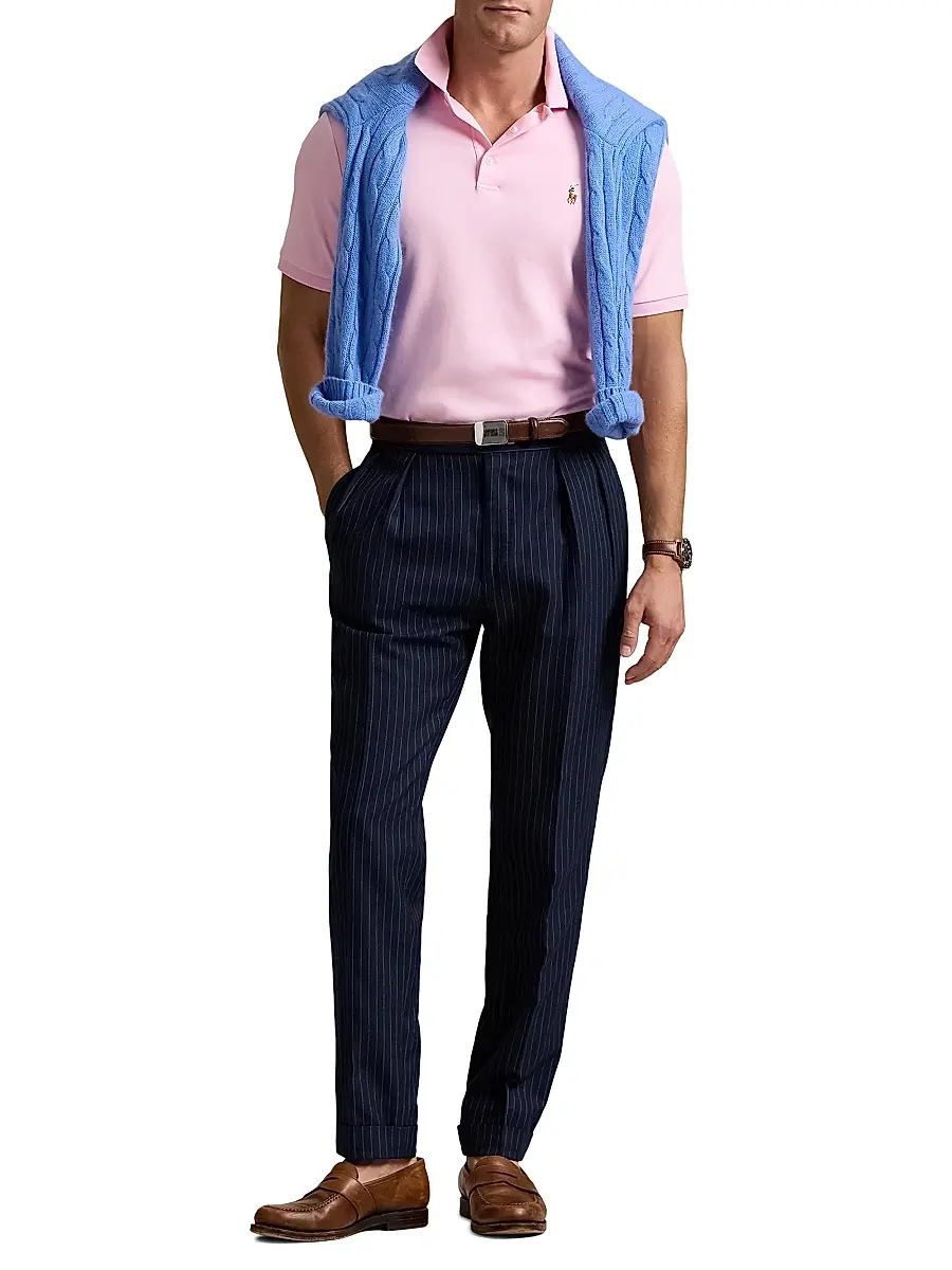 Polo Ralph Lauren Men's Classic-Fit Soft Cotton Polo Shirt - Carmel Pink | Thumbnail 2 Polo Ralph Lauren Men's Classic-Fit Soft Cotton Polo Shirt - Carmel Pink | Thumbnail 2