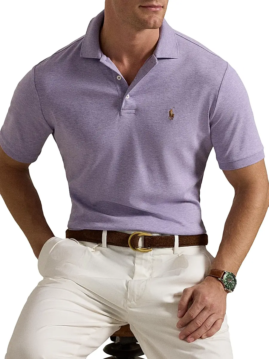 Polo Ralph Lauren Men's Classic-Fit Soft Cotton Polo Shirt - Carmel Pink | Thumbnail 11 Polo Ralph Lauren Men's Classic-Fit Soft Cotton Polo Shirt - Carmel Pink | Thumbnail 11