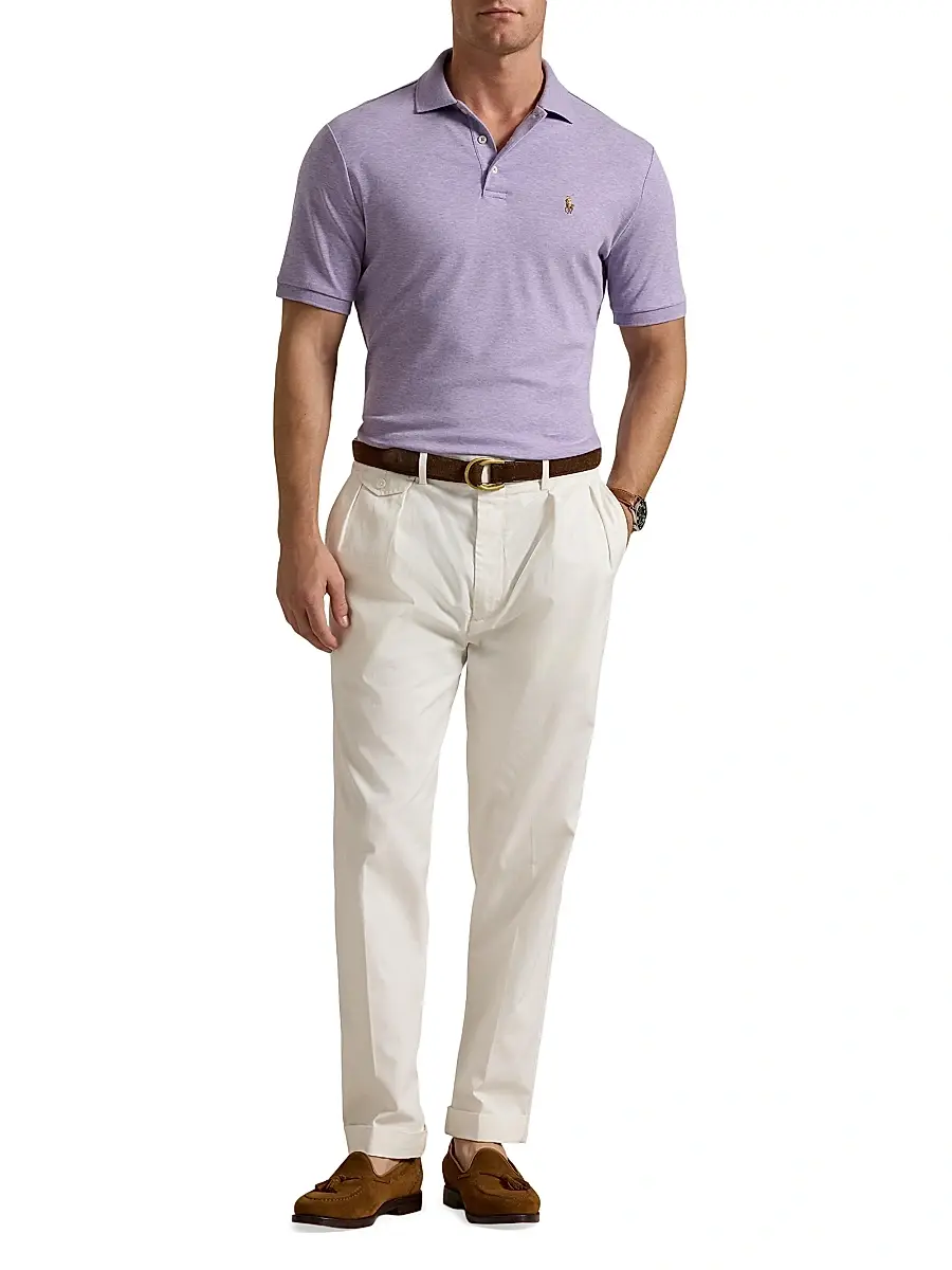 Polo Ralph Lauren Men's Classic-Fit Soft Cotton Polo Shirt - Carmel Pink | Thumbnail 8 Polo Ralph Lauren Men's Classic-Fit Soft Cotton Polo Shirt - Carmel Pink | Thumbnail 8