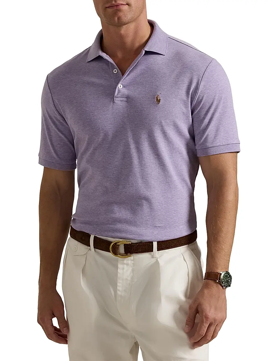 Polo Ralph Lauren Men's Classic-Fit Soft Cotton Polo Shirt - Carmel Pink | Thumbnail 9 Polo Ralph Lauren Men's Classic-Fit Soft Cotton Polo Shirt - Carmel Pink | Thumbnail 9