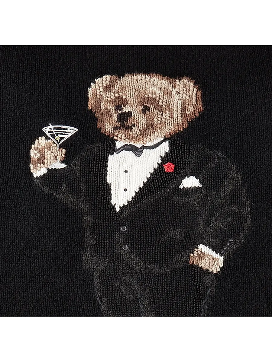 Ralph Lauren Martini Bear Knit Throw Pillow | Thumbnail 2