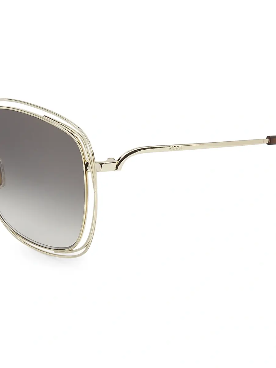 Chloé Women's Carlina 58MM Square Sunglasses - Gold | Thumbnail 3 Chloé Women's Carlina 58MM Square Sunglasses - Gold | Thumbnail 3
