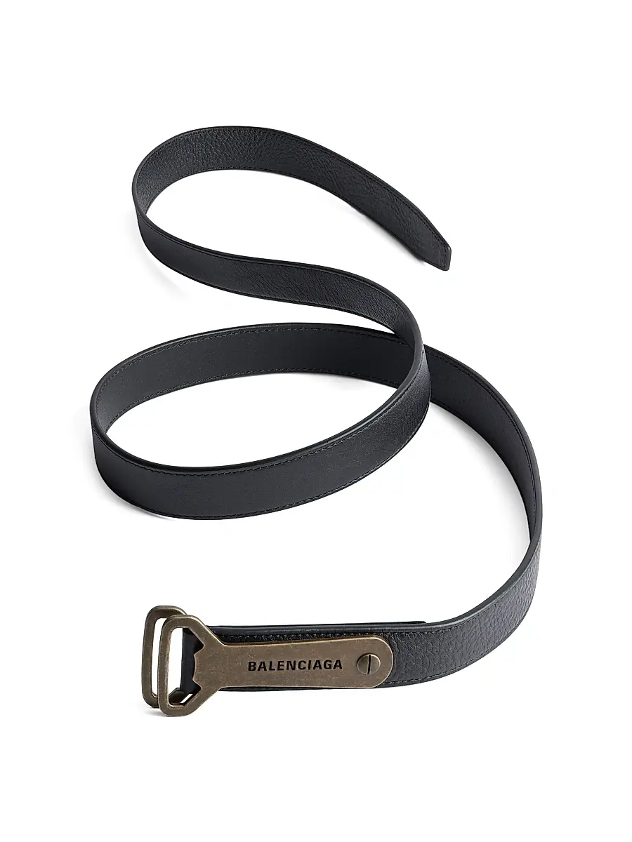Balenciaga Men's Bottle Opener D Ring Belt | Thumbnail 2