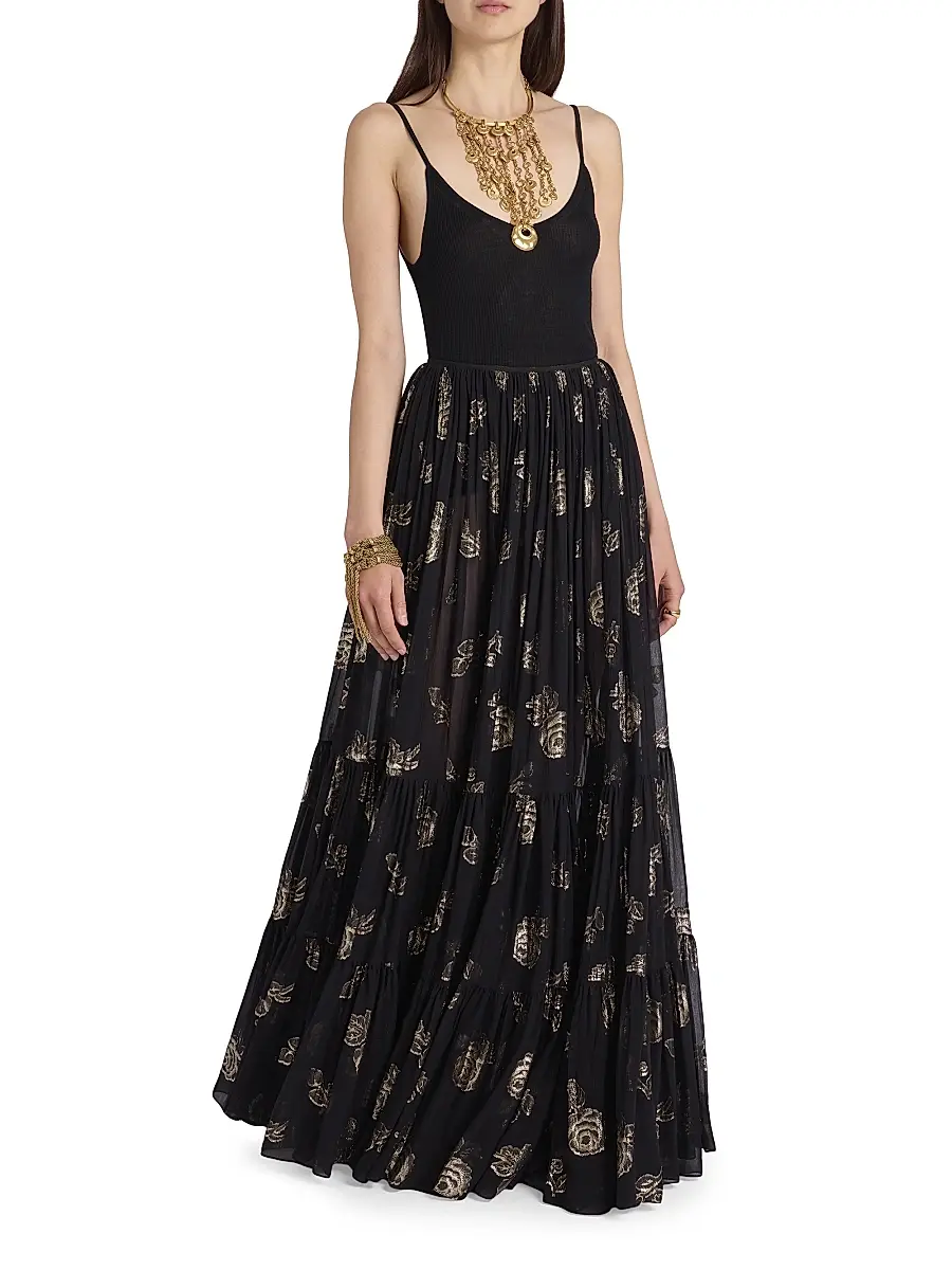 Chloé Women's Jacquard Maxi Skirt - Black | Thumbnail 2 Chloé Women's Jacquard Maxi Skirt - Black | Thumbnail 2