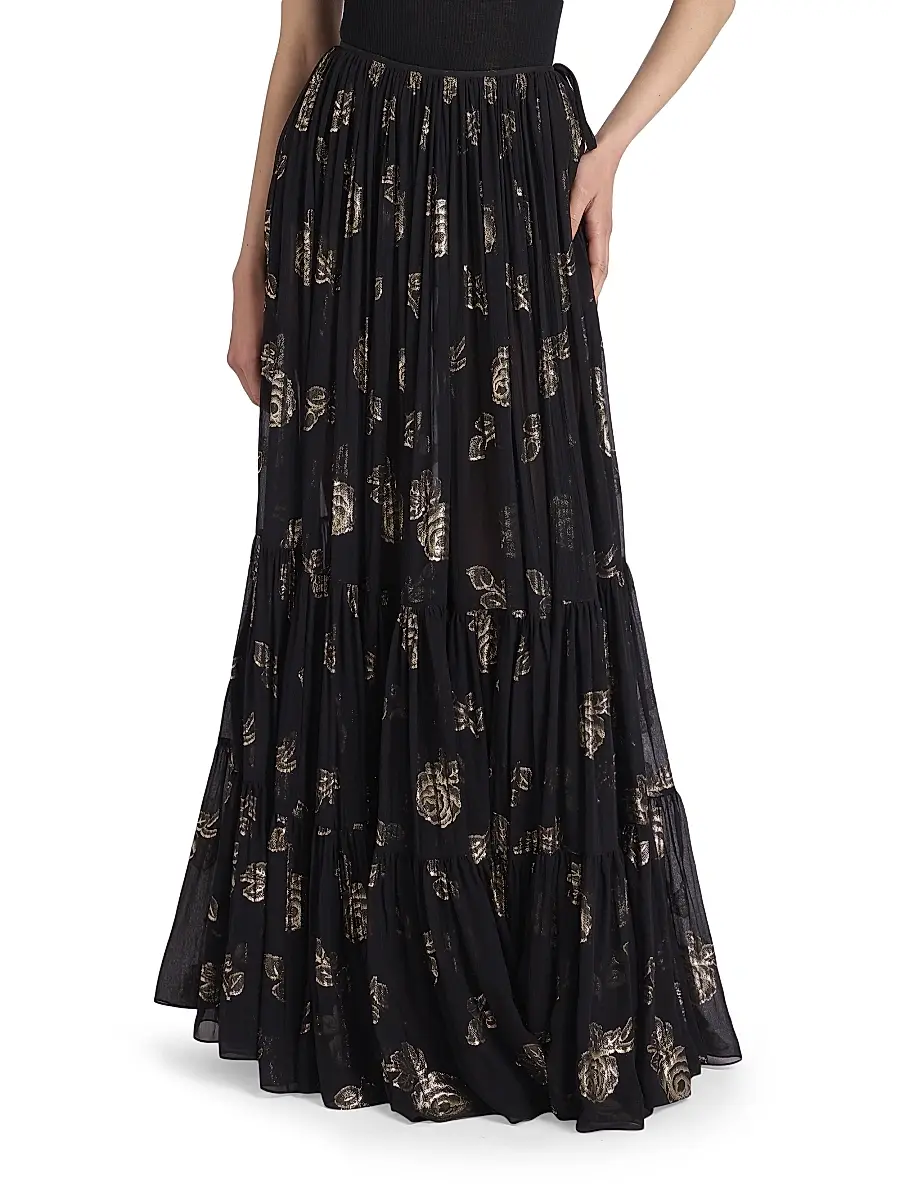 Chloé Women's Jacquard Maxi Skirt - Black | Thumbnail 3 Chloé Women's Jacquard Maxi Skirt - Black | Thumbnail 3