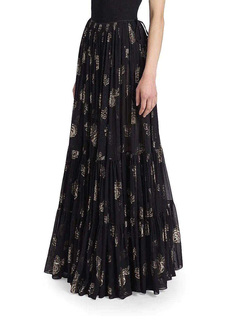 Chloé Women's Jacquard Maxi Skirt - Black | Thumbnail 4 Chloé Women's Jacquard Maxi Skirt - Black | Thumbnail 4