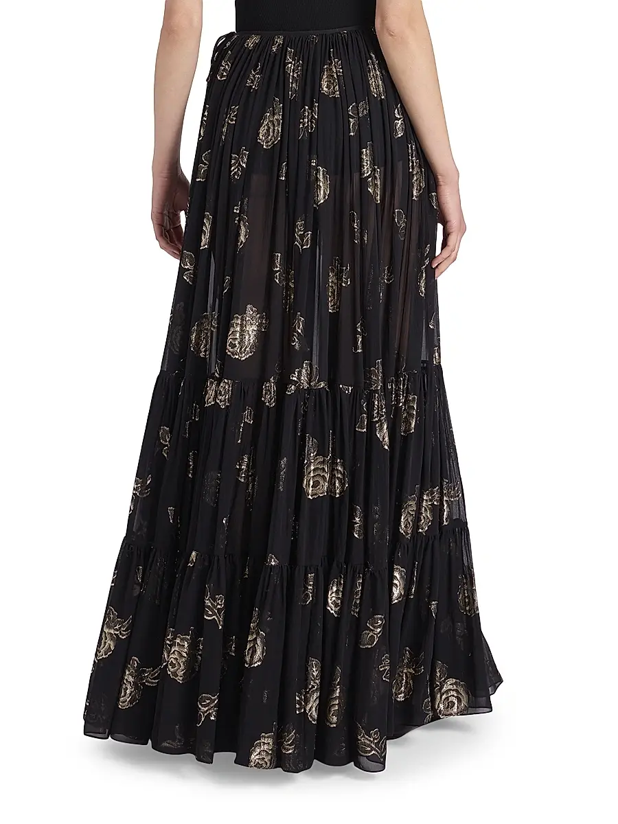 Chloé Women's Jacquard Maxi Skirt - Black | Thumbnail 5 Chloé Women's Jacquard Maxi Skirt - Black | Thumbnail 5